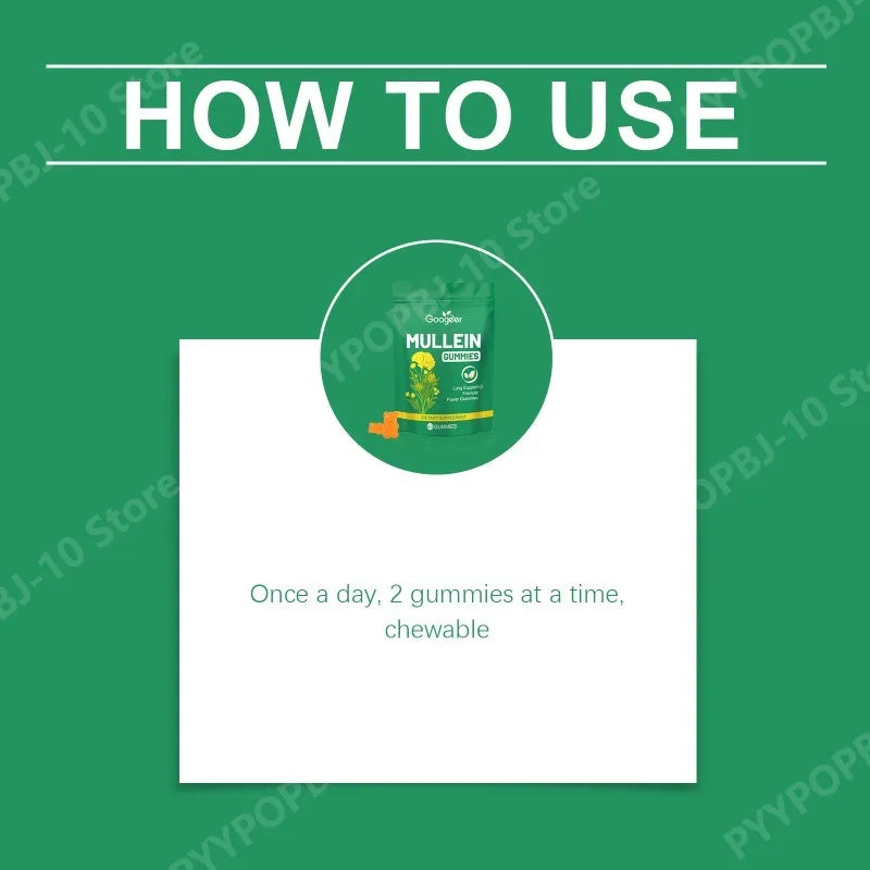 Mullein Gummies – Herbal Energy Support | 60 Chewable Gummies