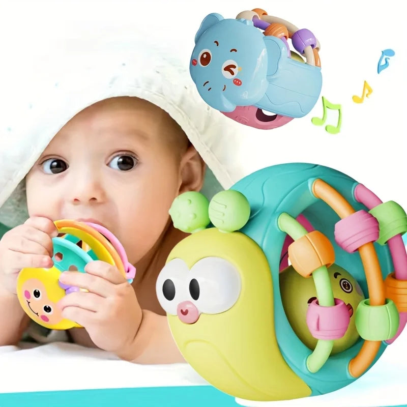 Dutora Baby Rattle Sensory Grip Toy for Newborns 0–12 Months