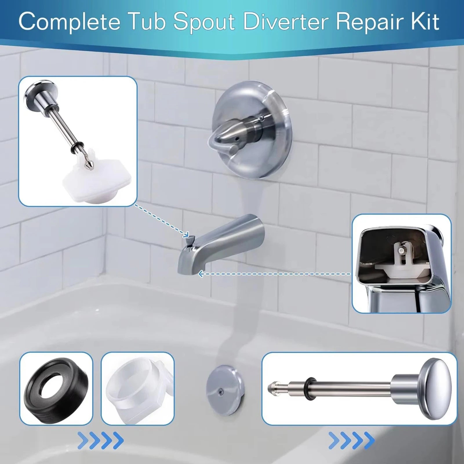 Bathroom Bathtub Faucet Repair Kit Bathtub Leaking Faucet Repair Tools for Hand Shower Fixed Shower Head Peaceful Pleasures Health and Wellness