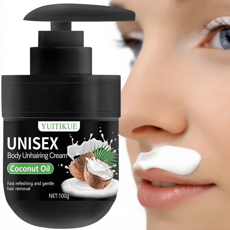 YUITIKUE Hair Removal Cream 100g – Coconut Oil & Aloe Formula Hair Removal Cream Peaceful Pleasures Health and Wellness