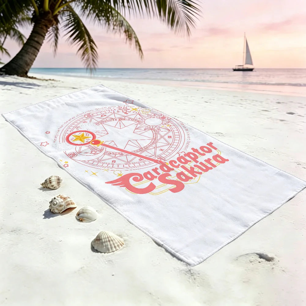 Cardcaptor Sakura Microfiber Beach Towel | Quick-Dry, 11 Sizes Microfiber Beach Towel Peaceful Pleasures Health and Wellness