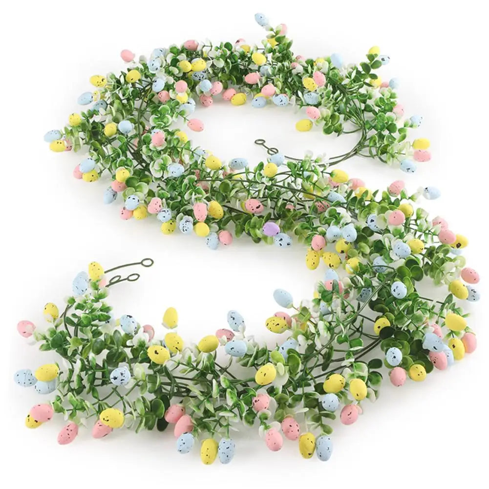 Artificial Easter Egg Wreath Garland 210cm | Spring Décor Set