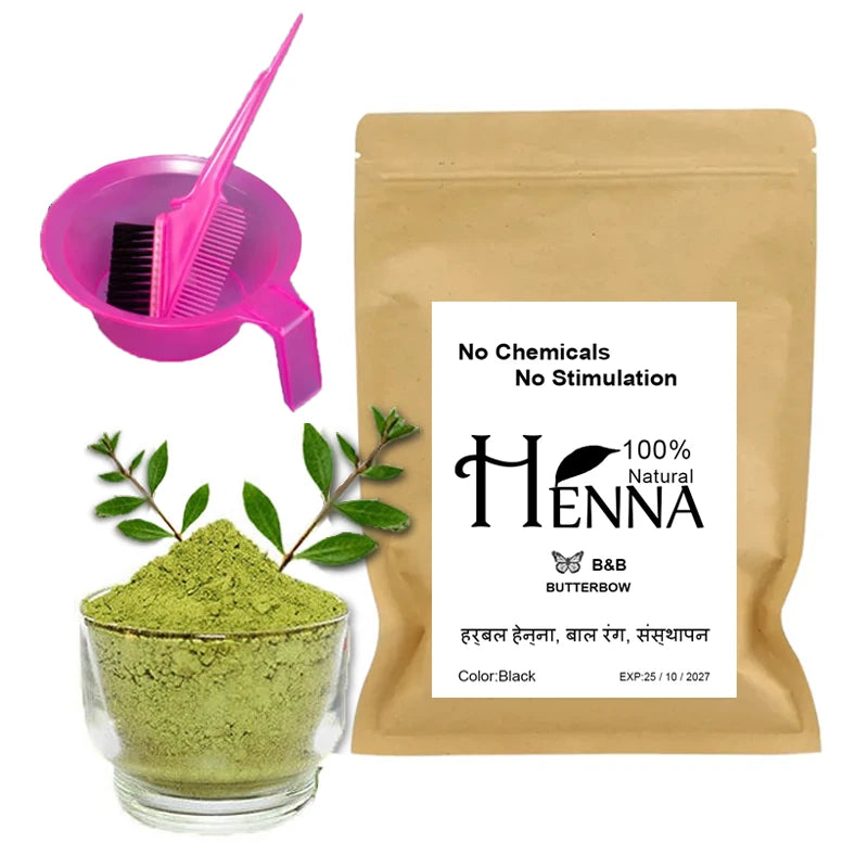 Pure Plant Henna & Indigo Hair Dye Powder – 100g, Covers Gray Peaceful Pleasures Health and Wellness