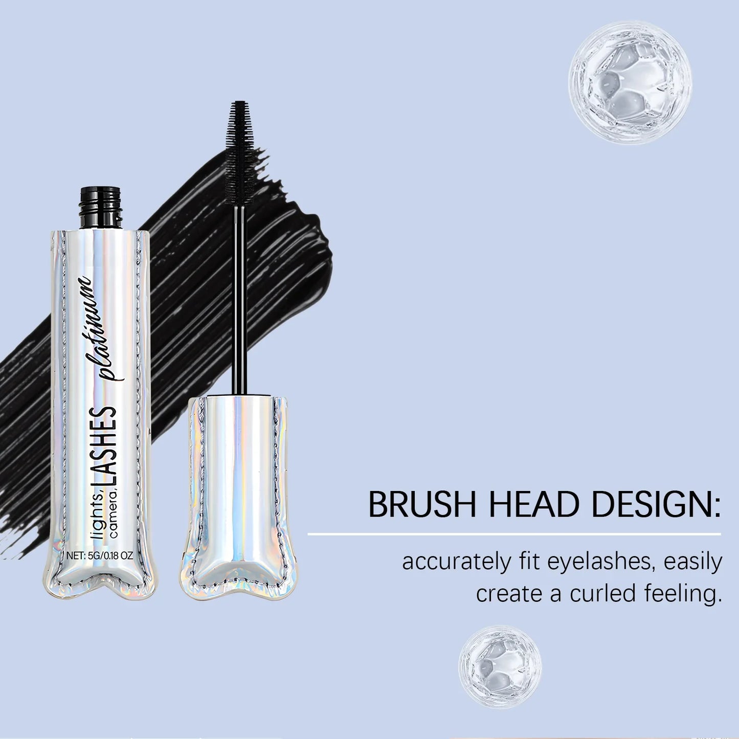 Waterproof Black Lengthening Mascara – Volumizing, Fast Dry