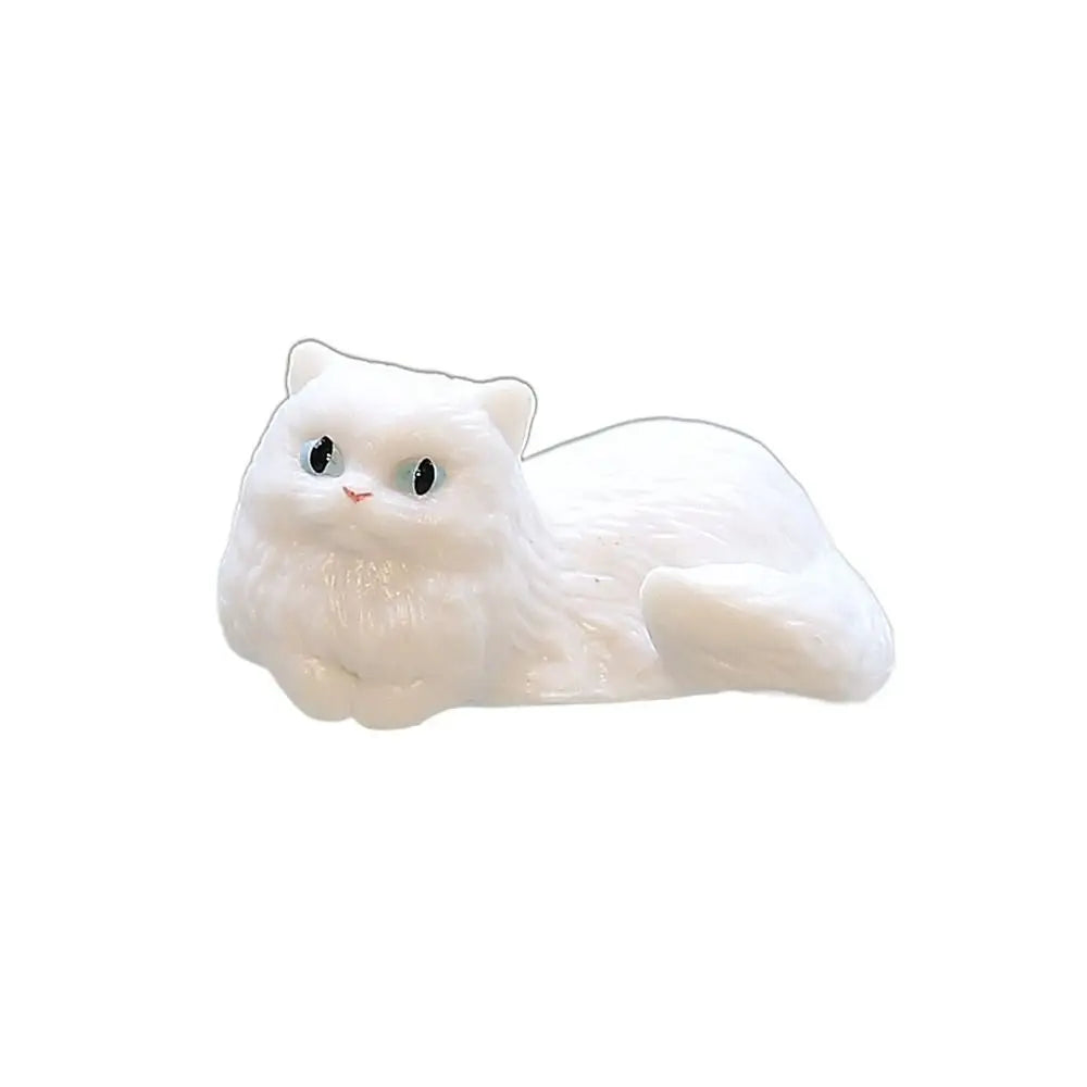 Office Desktop Mini Cute Little Cat Ornament Computer Car Center Console Display Screen Edge Decoration Figurine Simulation Cats Peaceful Pleasures Health and Wellness 07
