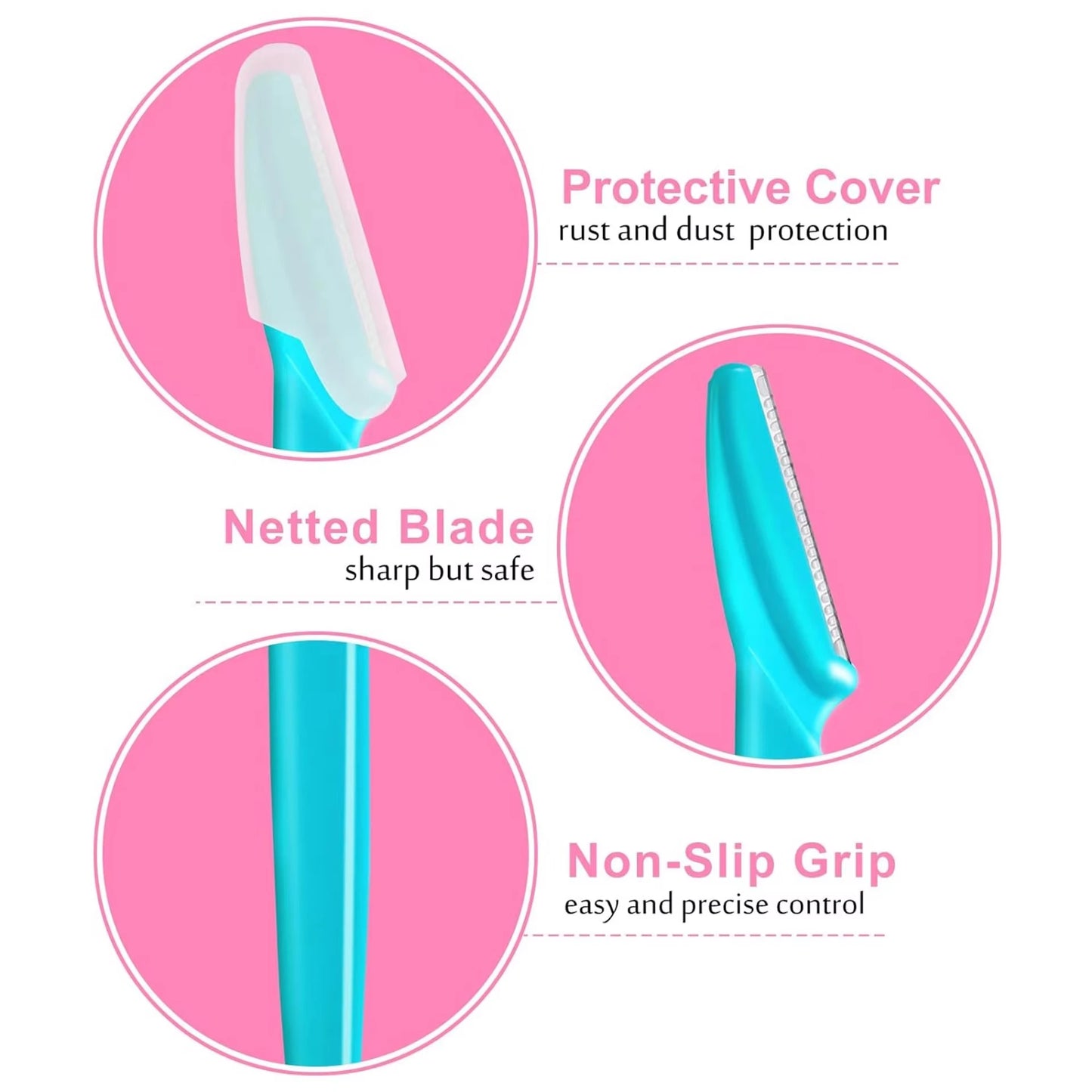 3/5/12/20pcs Eyebrow Razors With Container Facial Eye Brow Trimmer In Case Hair Removal Shaver Safe Blades Trimming Tools Peaceful Pleasures Health and Wellness