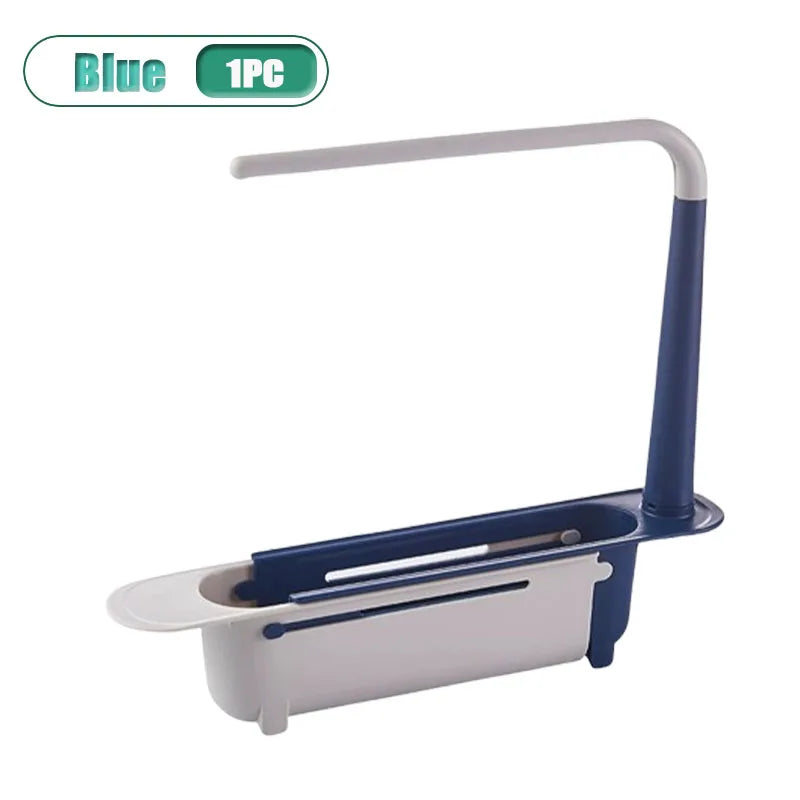 Expandable Sink Caddy Drain Basket | Sponge & Soap Organizer