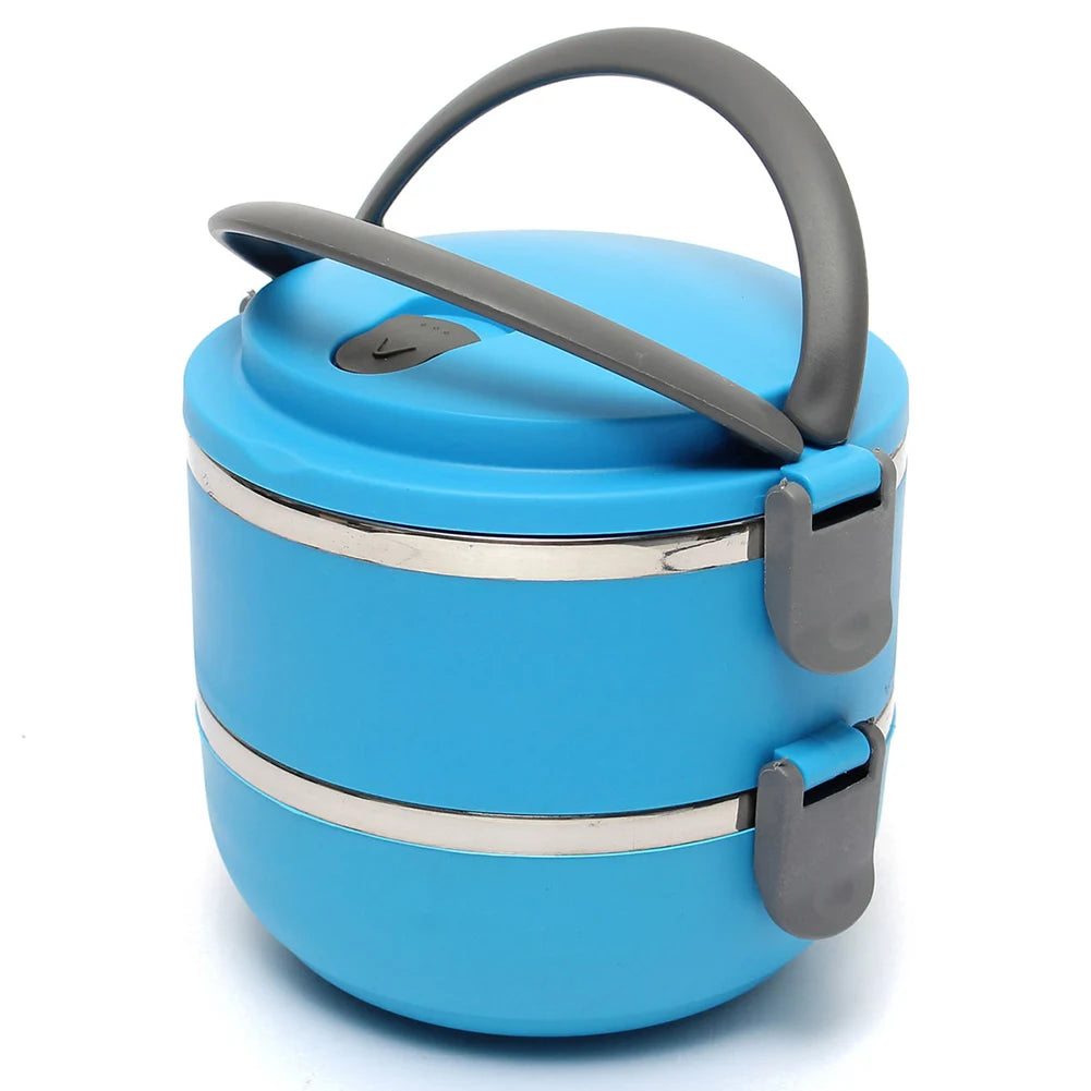 Stainless Steel Bento Lunch Box Lunch Box with 2 Compartments for Students Workers Business Men Peaceful Pleasures Health and Wellness