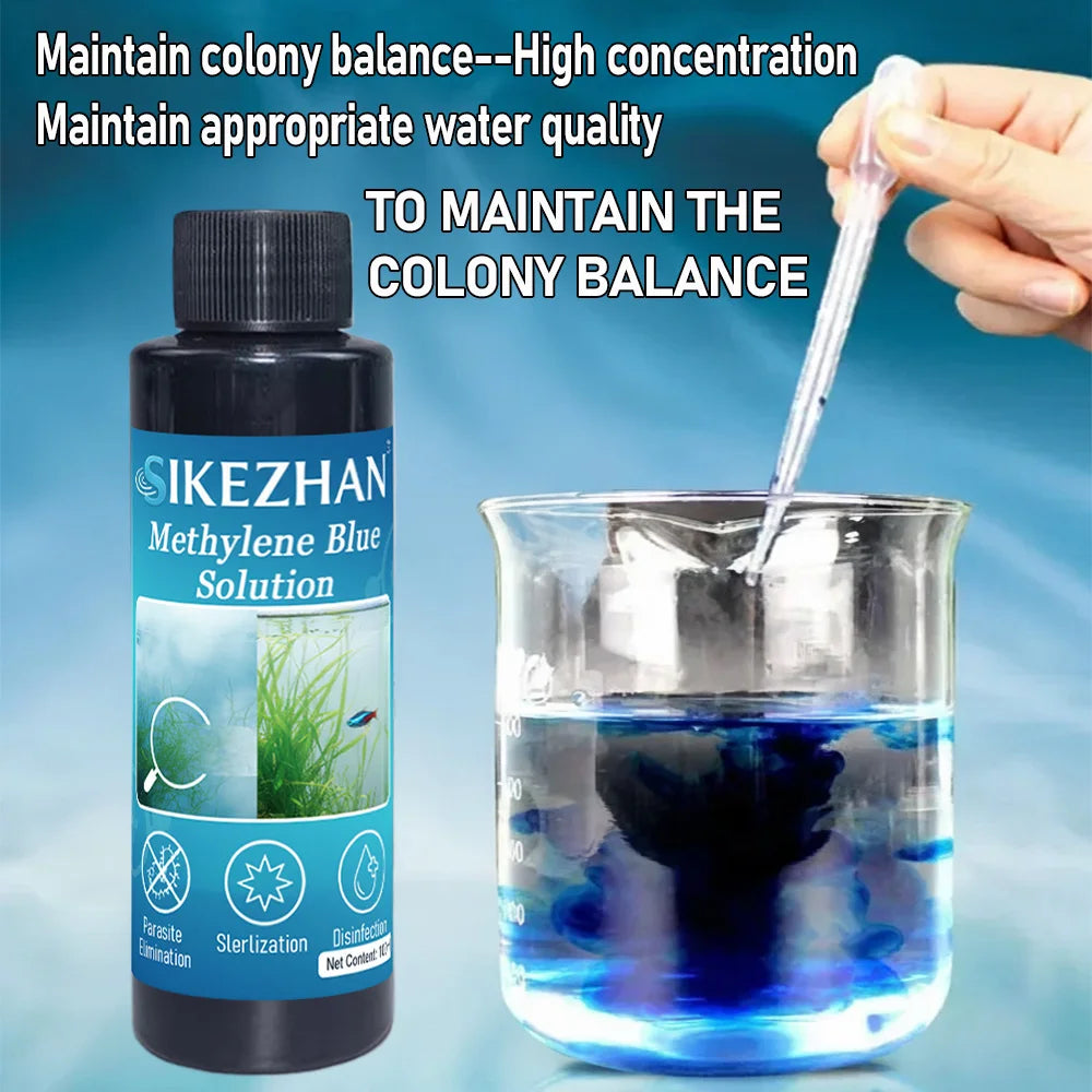 SIKEZHAN 101ml Methylene Blue Aquarium Fish Treatment Solution