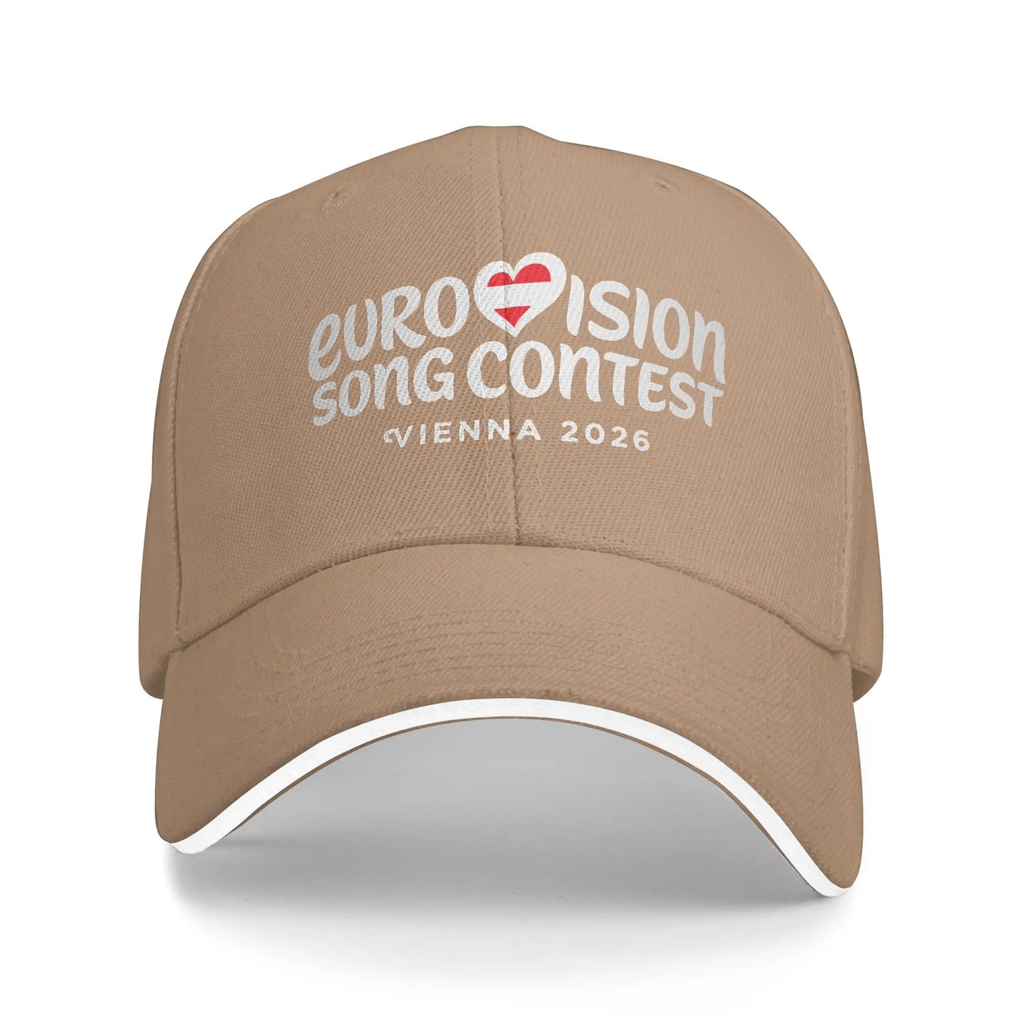 Eurovisions 2026 Sun Baseball Cap Summer Female Male Print Trucker Hat High Quality Fashion Hiking Fishing Baseball Caps Peaceful Pleasures Health and Wellness Khaki One Size