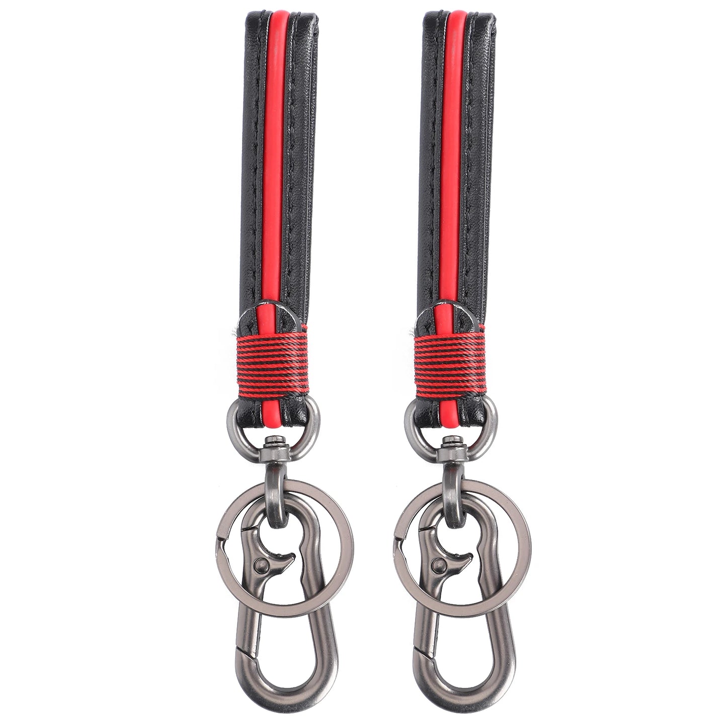 Key Chain Key Pendant Hand‑Made Faux Leather Braided High-strength Alloy for Key Couple Christmas Gifts Bag Decoration Peaceful Pleasures Health and Wellness Default Title