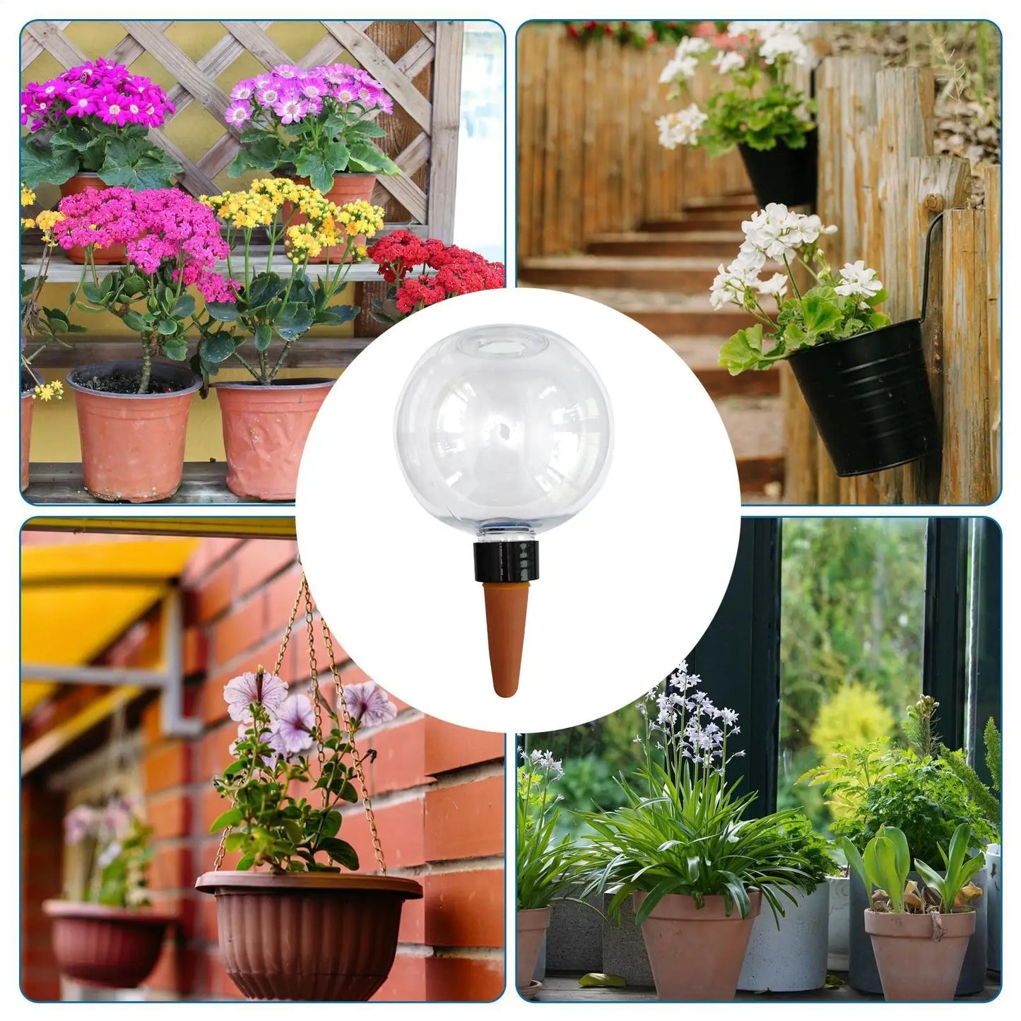 500ml Self-Watering Plant Globe Bulb | Auto Drip Spike