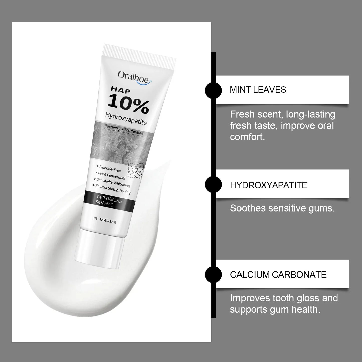 Hydroxyapatite Whitening Toothpaste – Enamel Repair & Fresh Breath