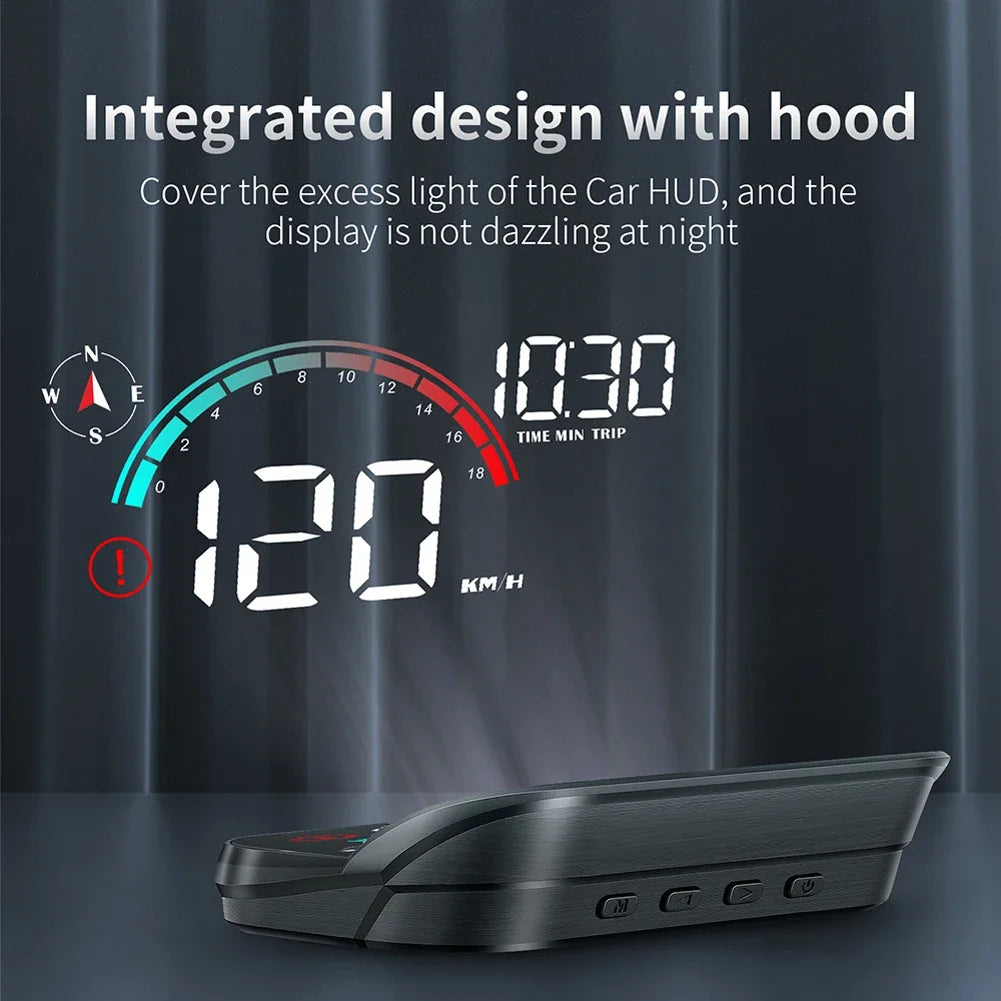 Car Head Up Display HUD Universal Digital GPS Speedometer Projector Screen Dashboard Odometer with Overspeed Alarm For All Cars Peaceful Pleasures Health and Wellness