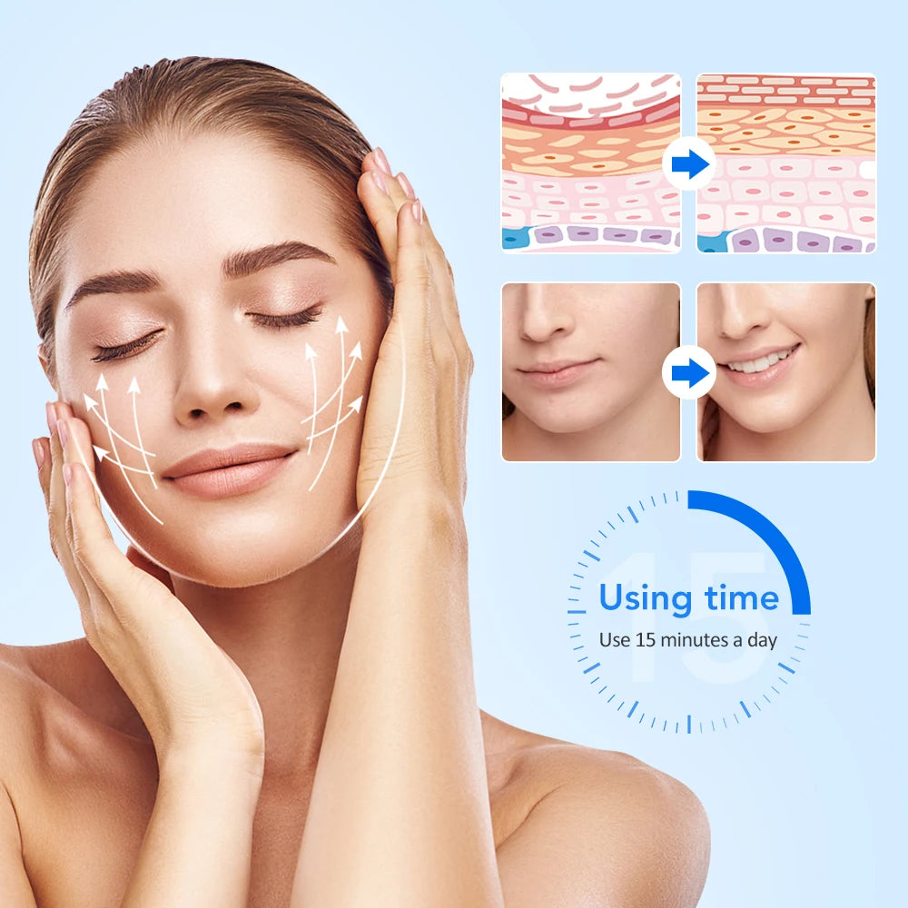 Dual Light Microcurrent Facial Massager Home Face Sculpting Lifting Tightening Skin Care Beauty Double Chin Reduce V Line Peaceful Pleasures Health and Wellness