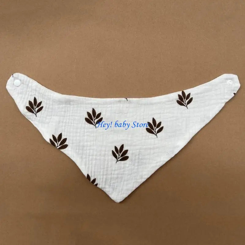 Floral Print Baby Bib | Soft Cotton Drooling Burp Cloth Newborn