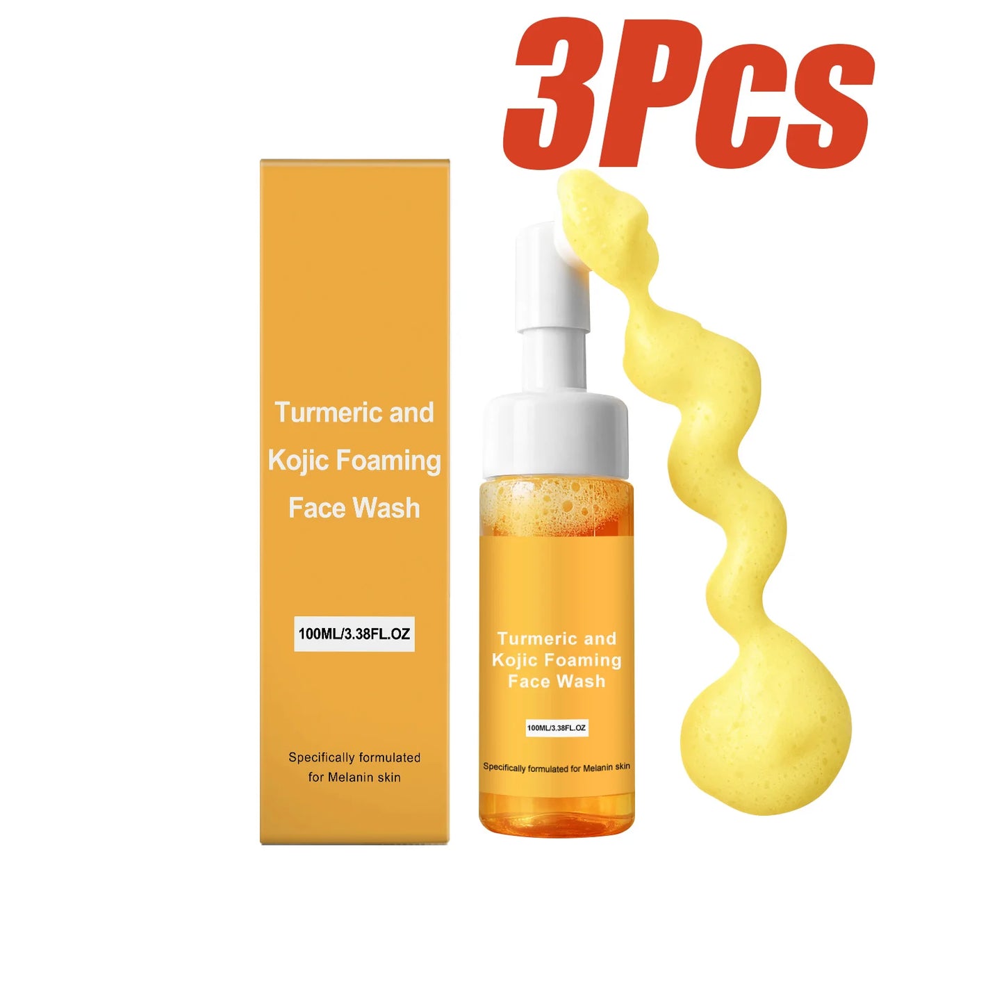 Turmeric & Kojic Acid Foaming Face Wash – Brightening Cleanser
