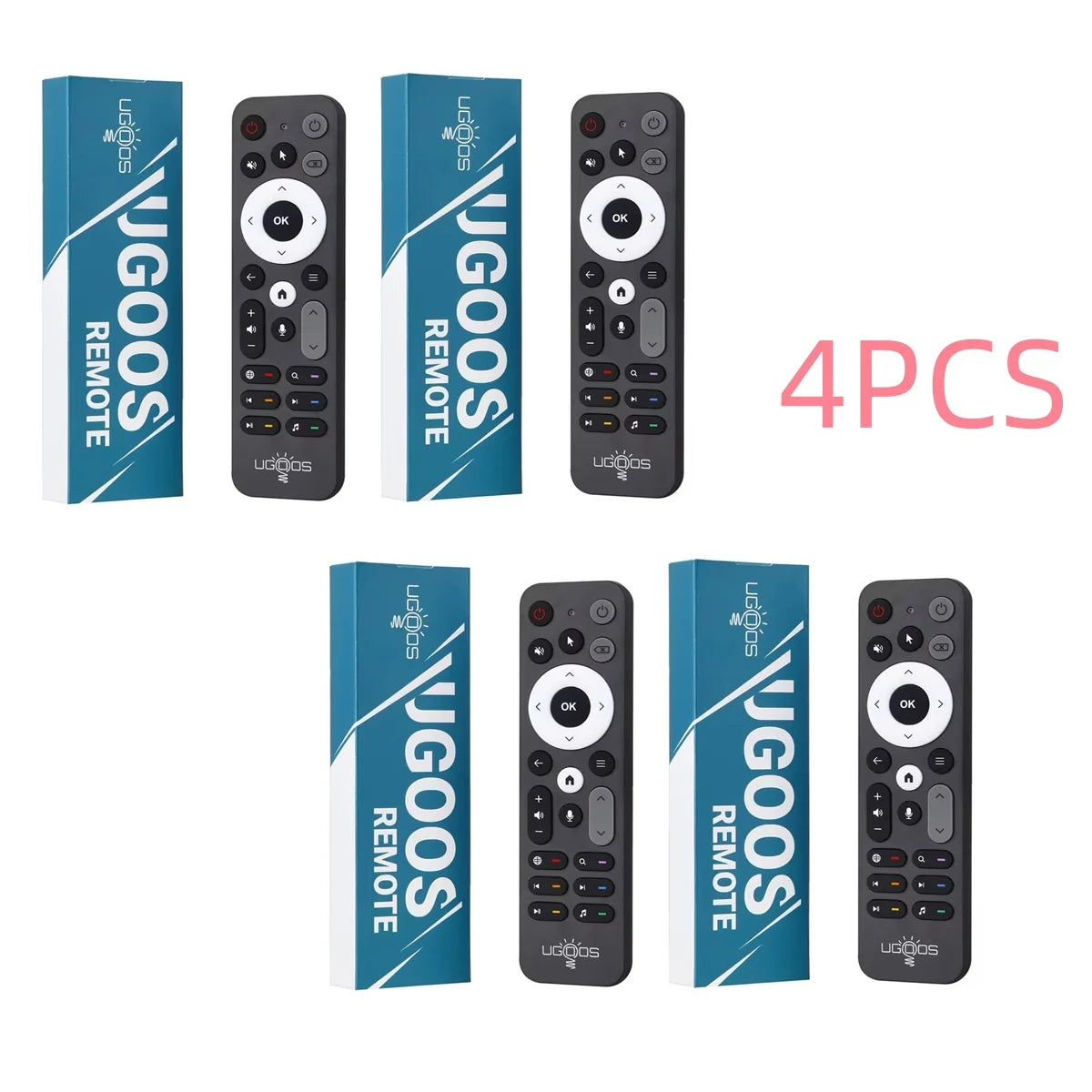 UGOOS UR02 Bluetooth BT Remote Control Replacement for Ugoos TOX1 TOX3 TOX4 AM8 PRO AM6B PLUS X4 X4Q Cube Pro Extra TV Box Peaceful Pleasures Health and Wellness 4pc UR02