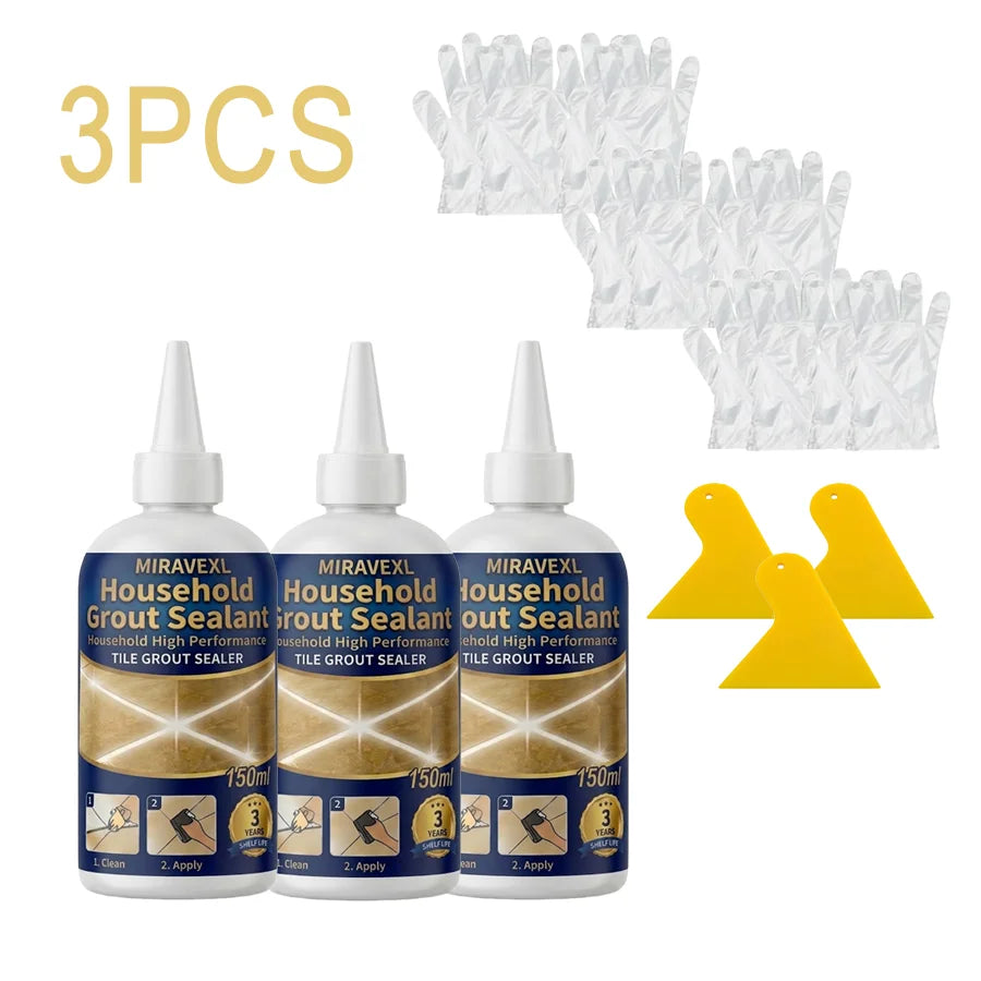 MIRAVEXL Waterproof Grout Sealer & Tile Repair Kit with Tools