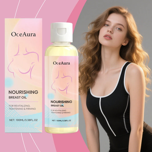 OceAura Breast Massage Oil – Firm & Nourish Skin Contours Body Firming Oil Peaceful Pleasures Health and Wellness