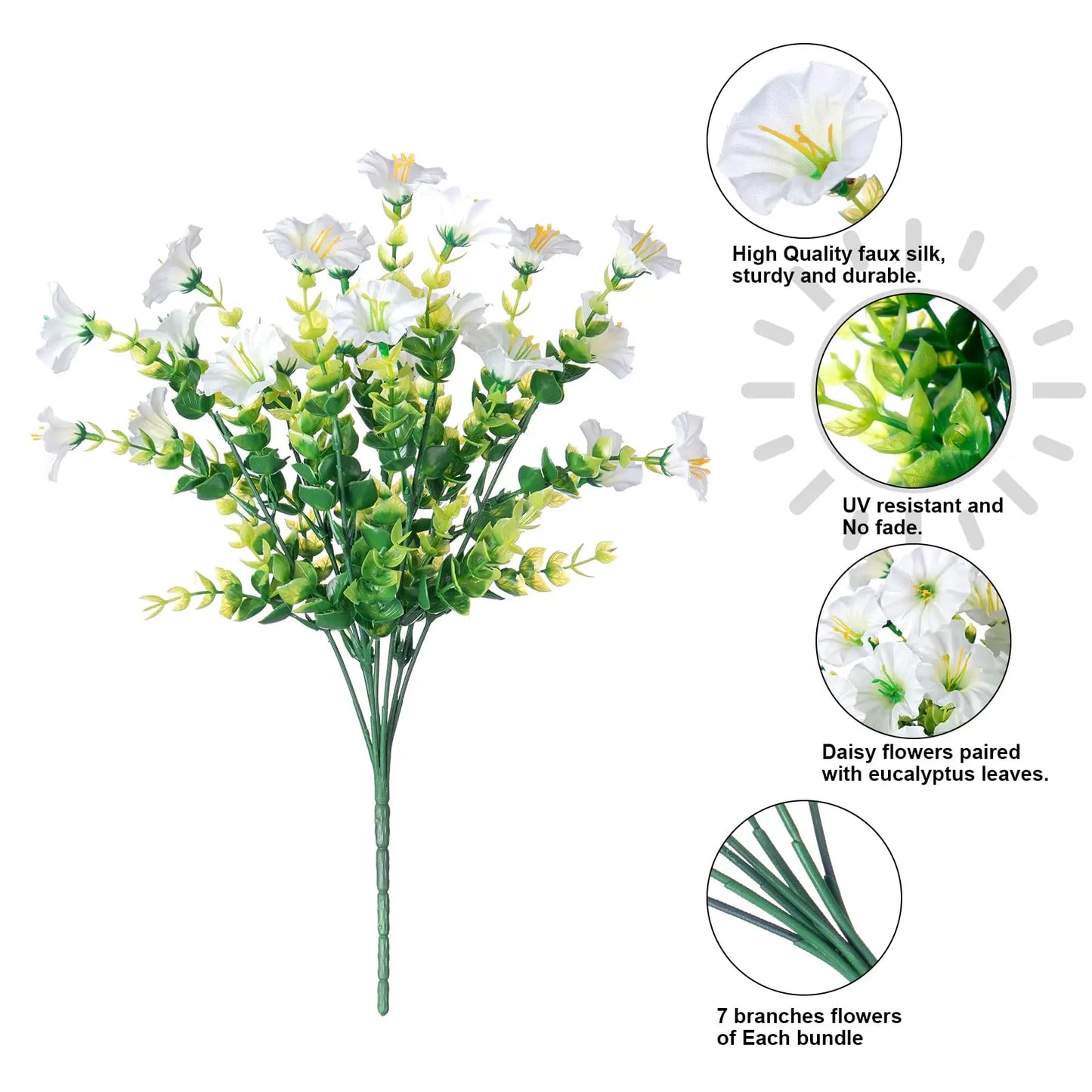 UV Resistant Artificial Silk Flowers for Outdoor Garden & Decor