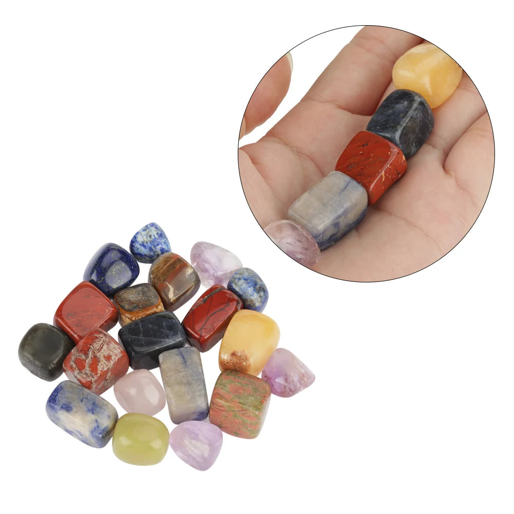Lightweight Chakra Stone Mini Crystal Natural Rocks Mixed Crystal 10-20mm for Indoor Decor Family Gift Friends Gift Home Decor Peaceful Pleasures Health and Wellness