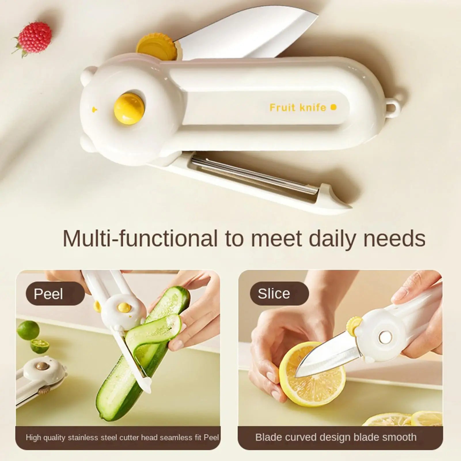 Magnetic Foldable Vegetable Peeler & Cutter | Ergonomic 2-in-1 Vegetable Peeler Peaceful Pleasures Health and Wellness
