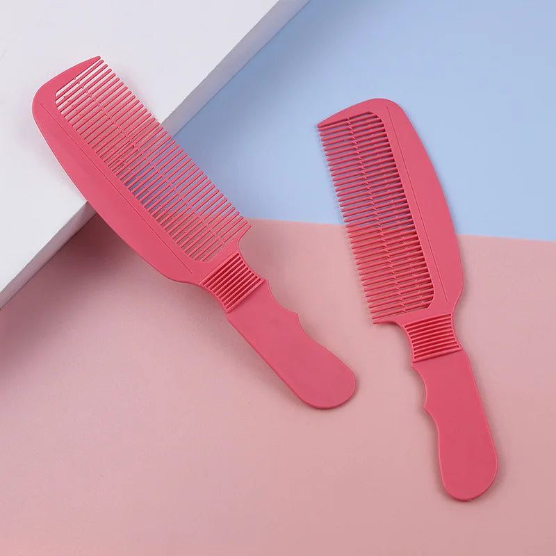 1pcs Shop Professional Hair Clipper Comb Plastic Handle Colorful Hairdressing Tools for Cutting Trimming and Styling Peaceful Pleasures Health and Wellness Rose Red