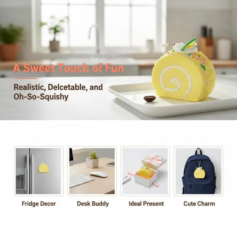 6-Pc Artificial Roll Cake Models | Display & Photography Props
