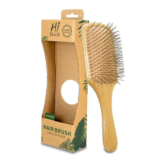 Bamboo Hair Brush – Steel Needle Detangling & Scalp Massage Hair Detangling Brush Oasis Select