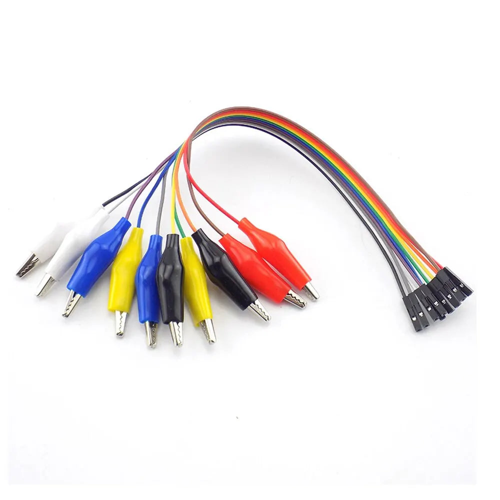 20cm 30cm 10pin Double End Alligator Clips Jump Wire Male Female Crocodile Clip Test Lead Jumper Wire Line Cable Peaceful Pleasures Health and Wellness
