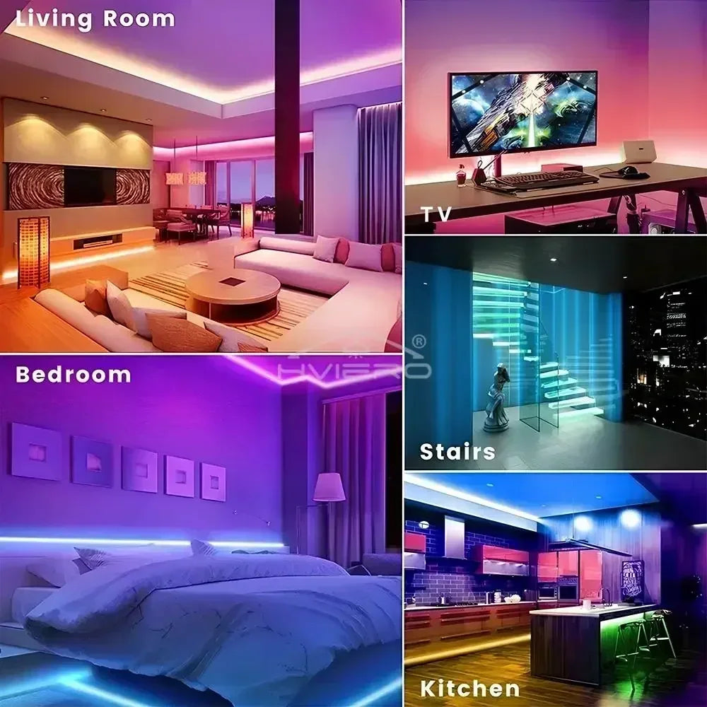 Bluetooth RGB LED Strip Lights SMD 5050 5M/10M – 24-Key Control