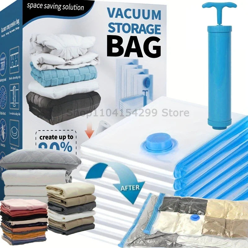 Vacuum Storage Bags for Clothes, Comforters & Bedding | 5 Sizes