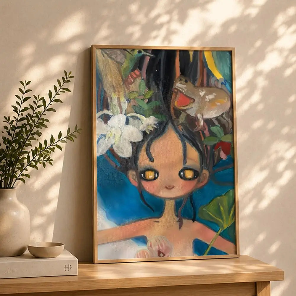 Artist A-Aya TakanoS Poster HD Self Adhesive Waterproof Wall Art Ideal for Home Office Dorm Bedroom Great Gift Peaceful Pleasures Health and Wellness White4 30X40cmNoframe
