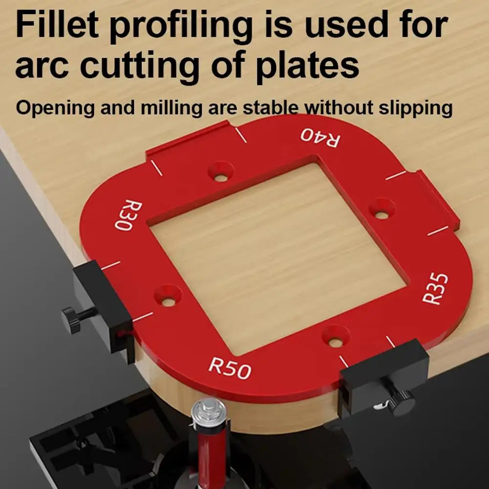 R10-R50 Router Corner Radius Template For Woodworking Positioning Mold Board Arc Cutting Radius Jig Tool Peaceful Pleasures Health and Wellness