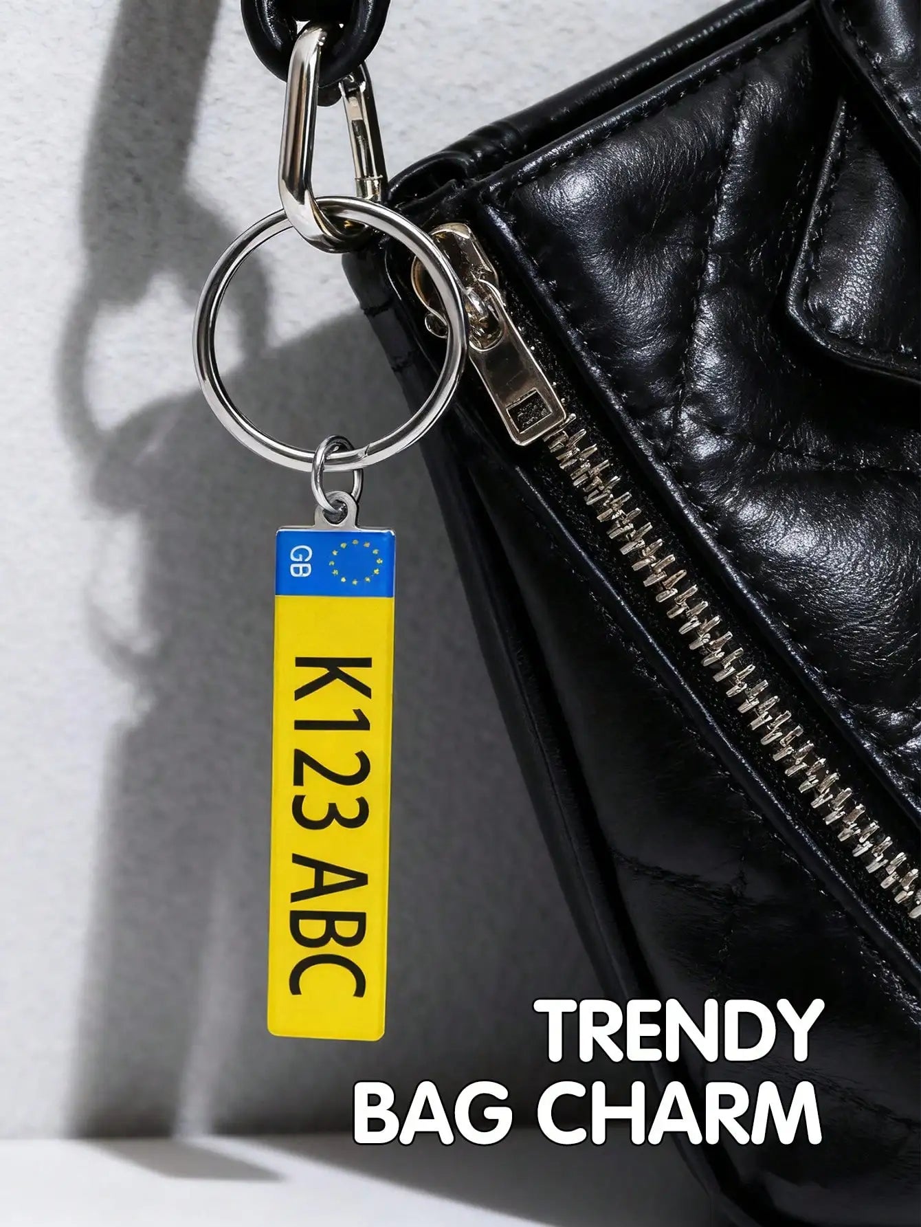 Custom Car License Plate Keychain Personalized Name Number Plate Acrylic Metal Keyring Gift for Dad Boyfriend Peaceful Pleasures Health and Wellness