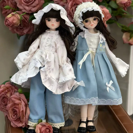 30cm 6-Point BJD Multi-Joint Doll Toy - Cute Doll Dress Set With Removable Outfits For BJD Dolls Collectible Fashion Doll Access Peaceful Pleasures Health and Wellness