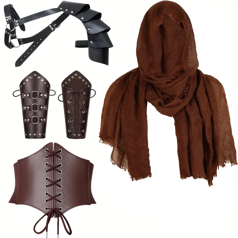 Sets Medieval Knight Renaissance Accessories Fashionable PU Leather