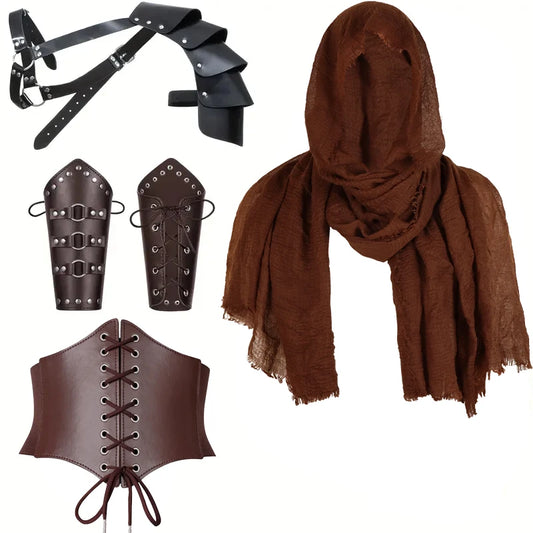 Sets Medieval Knight Renaissance Accessories Fashionable PU Leather Peaceful Pleasures Health and Wellness