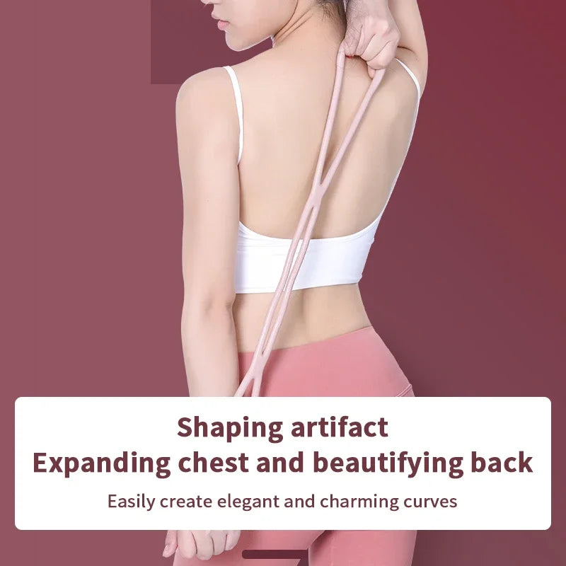 8-Figure Yoga Stretch Strap – Shoulder & Back Flexibility Band