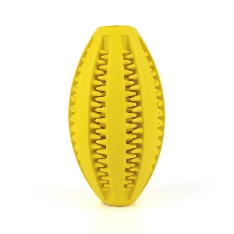 Pet Dog Toys Chew For Dogs Toy Teeth Cleaning Snack Ball Natural Rubber Super Hard Pets Products Accessories Supplies Home Peaceful Pleasures Health and Wellness Yellow medium-to-large dog