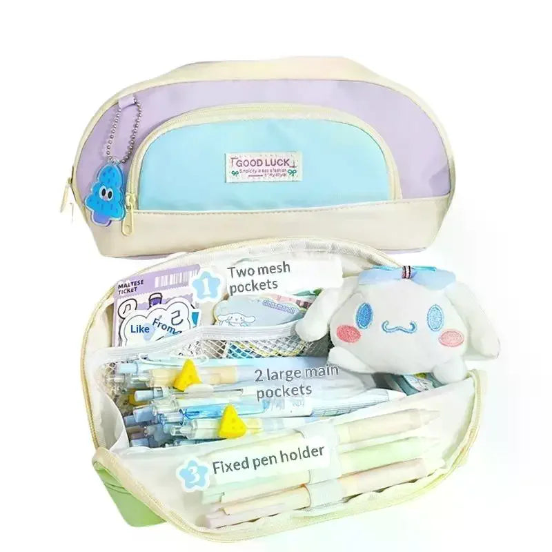Dopamine Magnetic Pencil Case – Large Capacity Stationery Bag