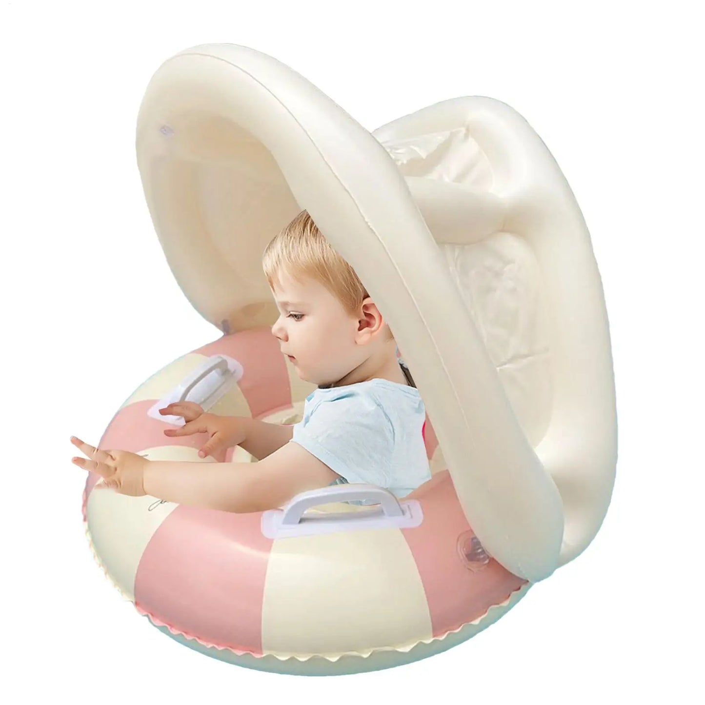 Baby Pool Float with Sun Canopy | Inflatable Swim Ring Ages 0–4