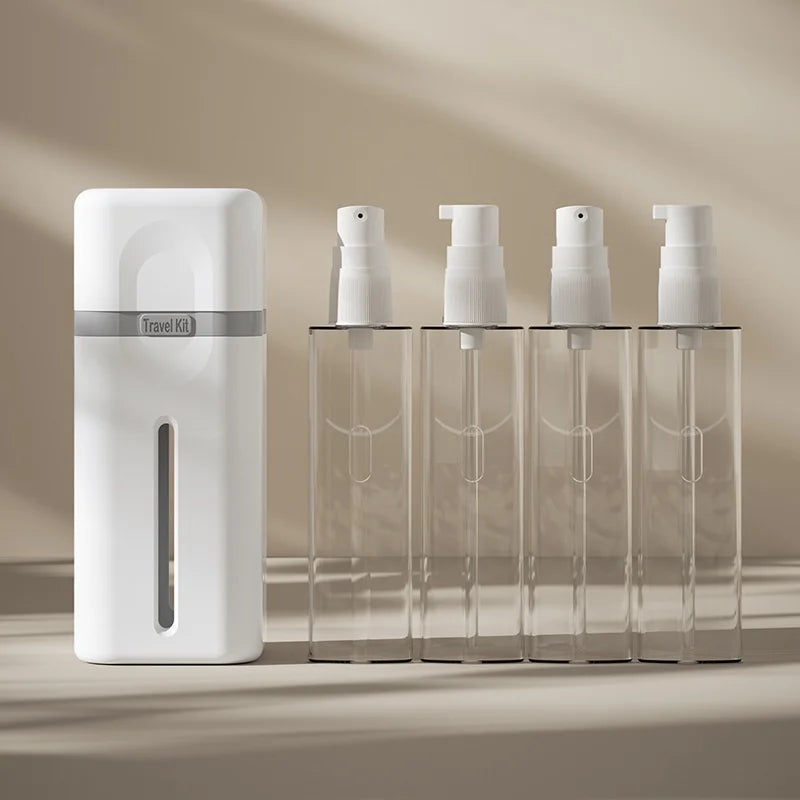 4-in-1 Leakproof Refillable Travel Dispenser Bottle Set