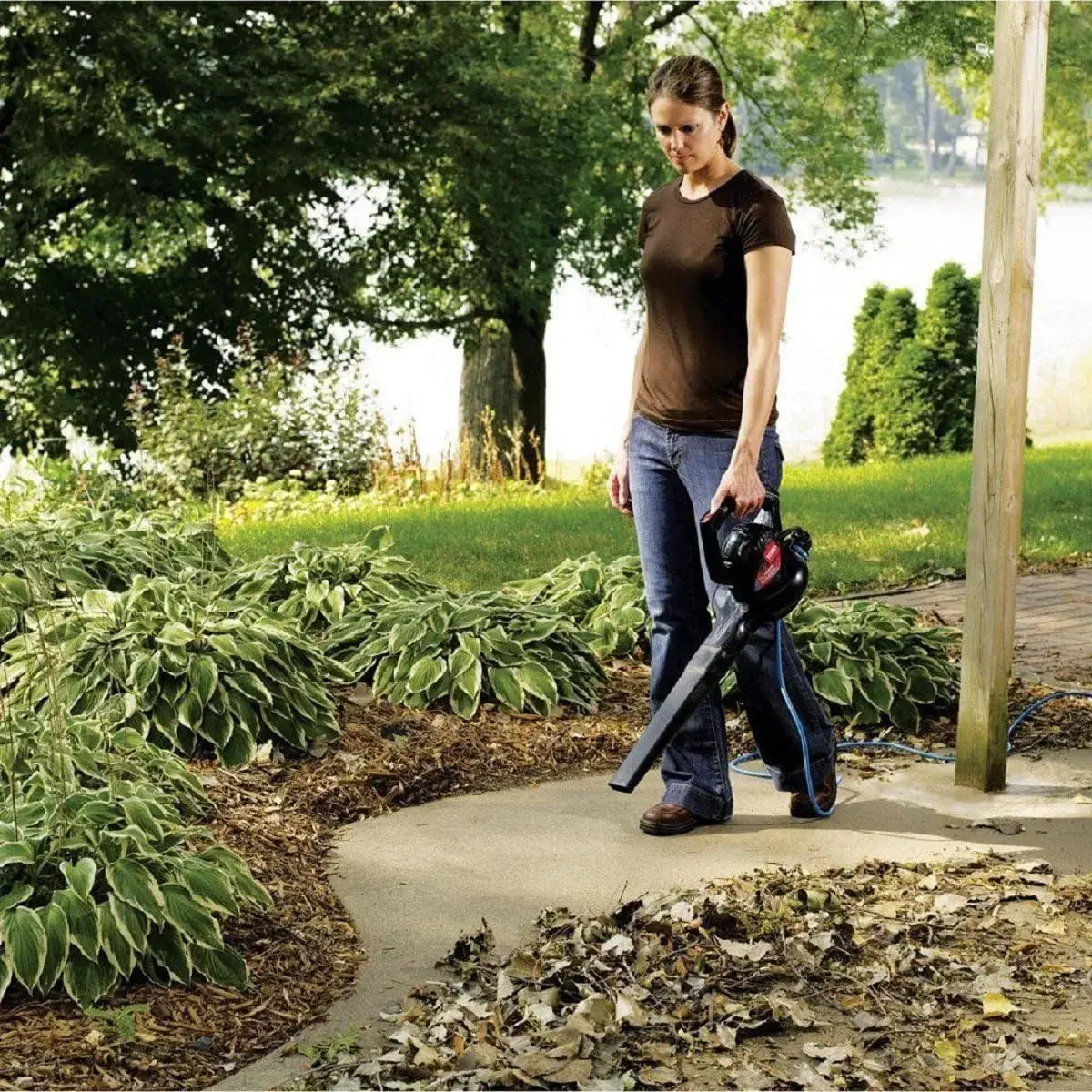 Electric Leaf Blower, 160 mph Air Speed, 2-Speed Control, Lightweight for Easy Use Peaceful Pleasures Health and Wellness