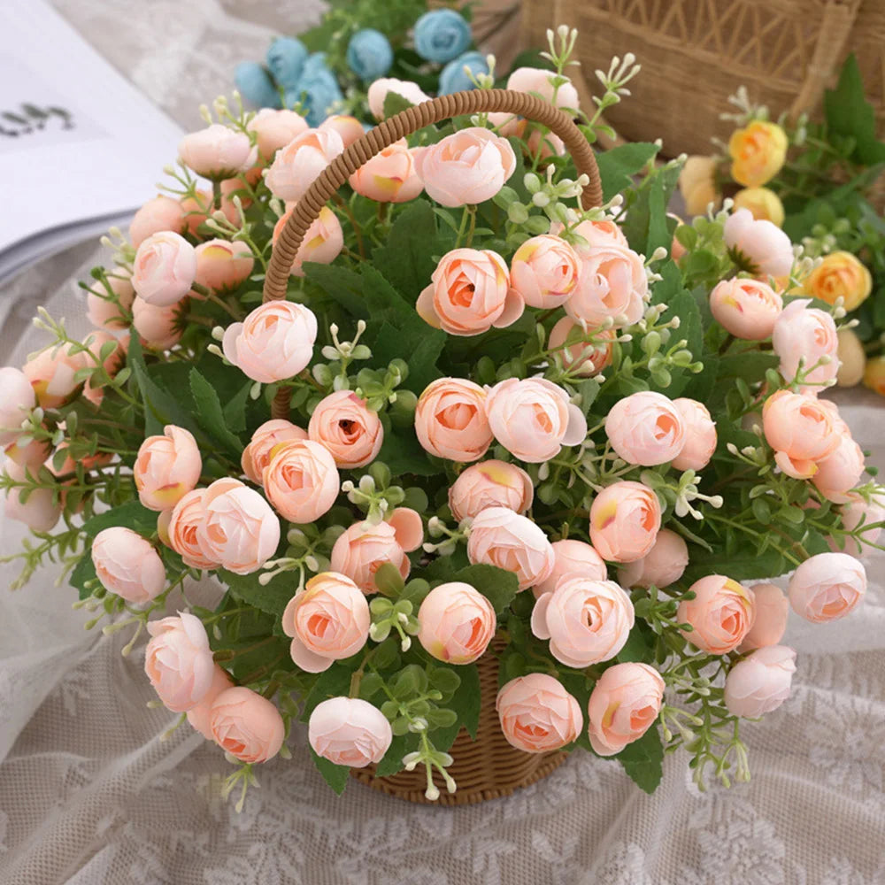 30cm Artificial Silk Ranunculus Bouquet | Wedding & Home Decor