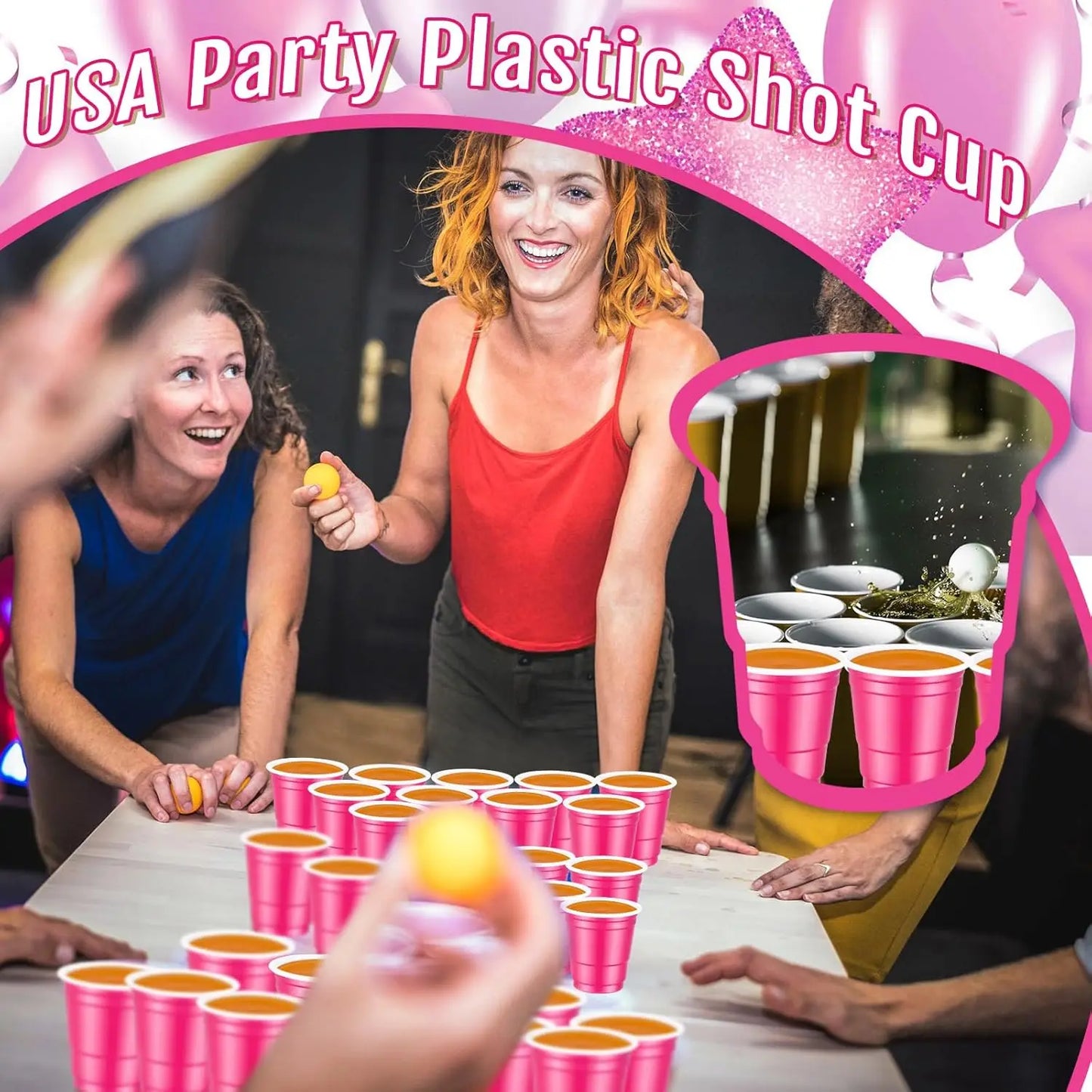 200Pack 2OZ Mini Party Cups Plastic Shot Glasses Red Disposable Cups for Christmas Birthday Wedding Holiday Celebrating Party Peaceful Pleasures Health and Wellness