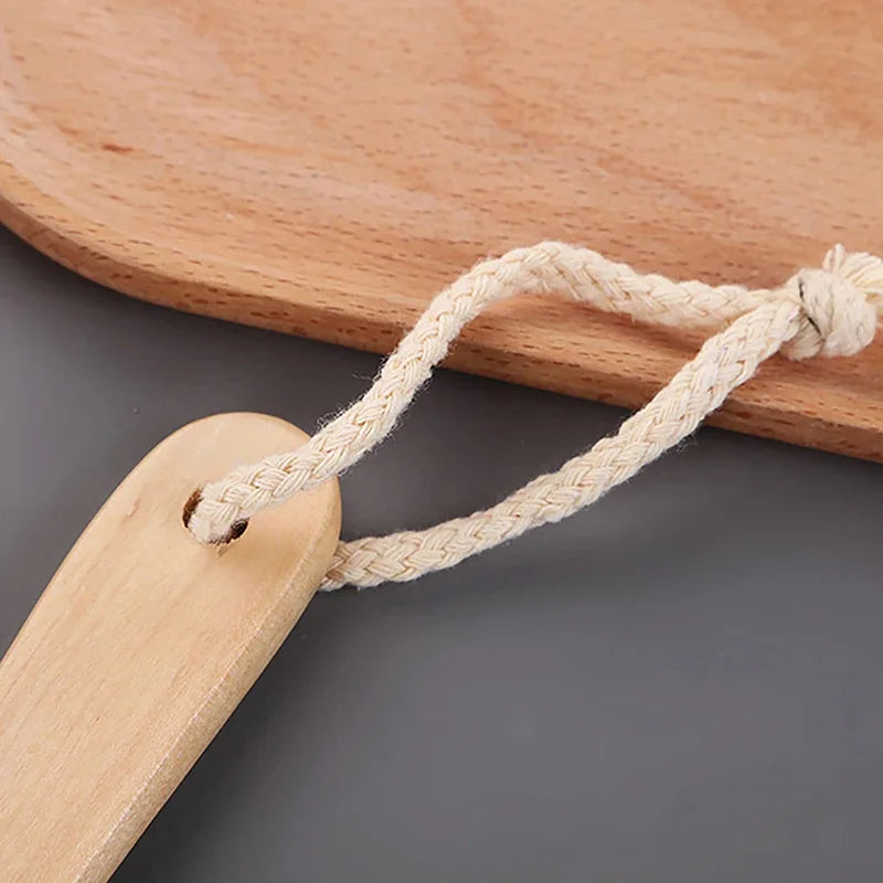 Natural Loofah Bath Brush – Long Wooden Handle Body Scrubber