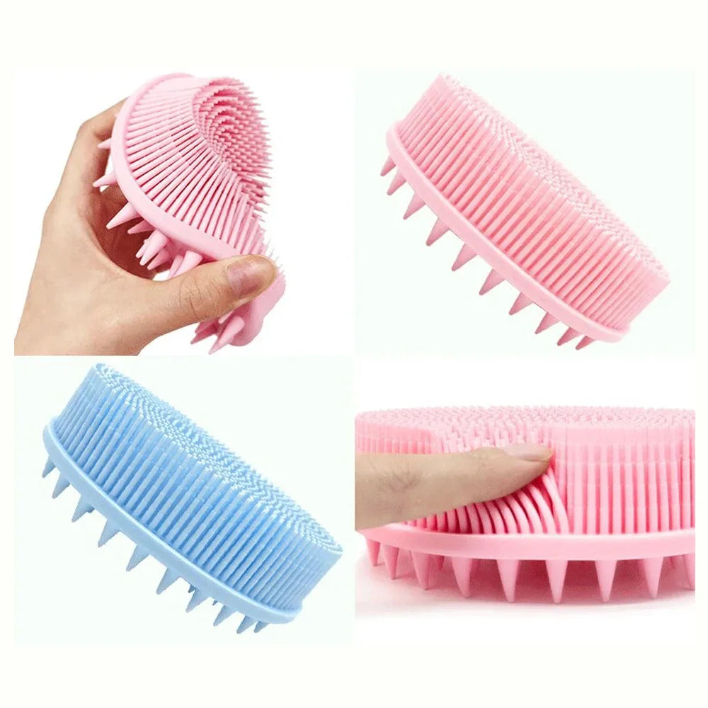 Double-Sided Silicone Shower Brush – Body Scrub & Scalp