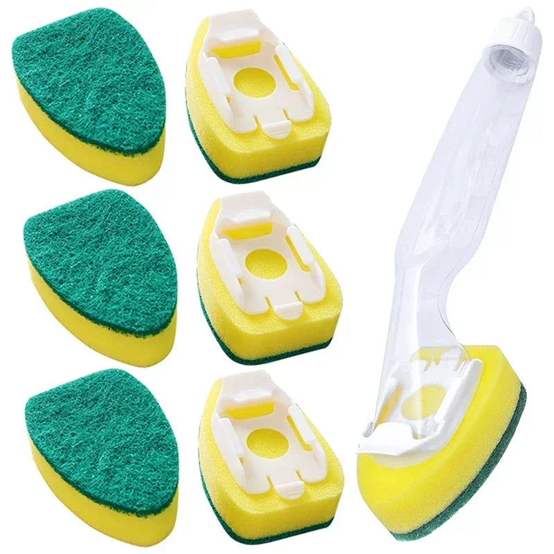 Soap Dispensing Dishwashing Sponge & Scrub Replacement Head
